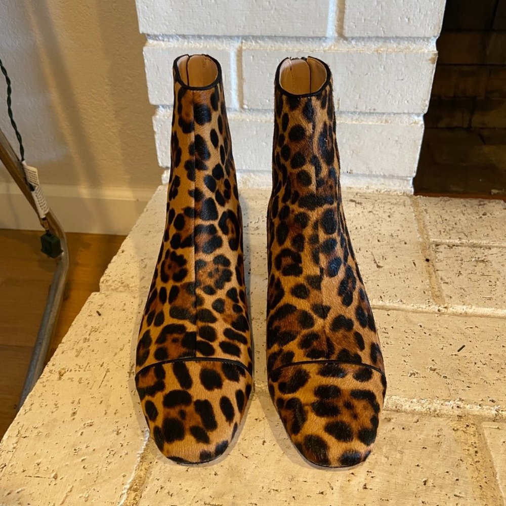 J.Crew Ankle Boots - Leopard Calfhair